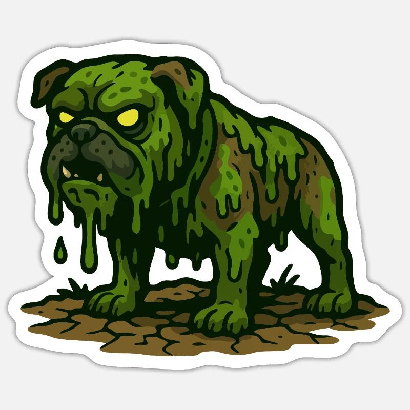 Sludge Mutant Mutt - Sticker taille S (10 x 10 cm) - blanc mat