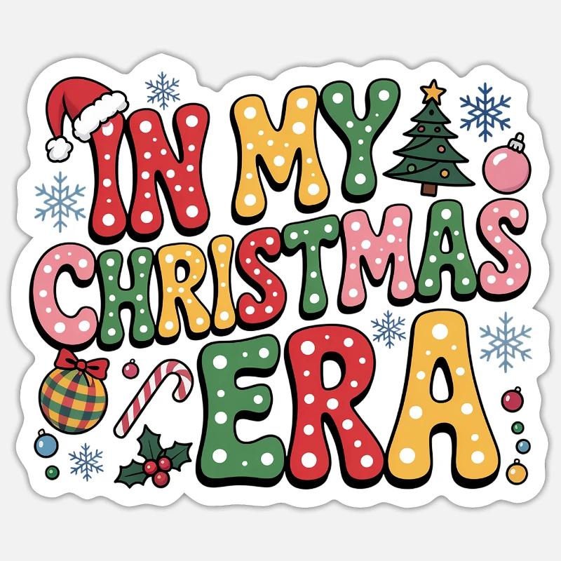 À l’époque de Noël Sticker taille S (10 x 10 cm)