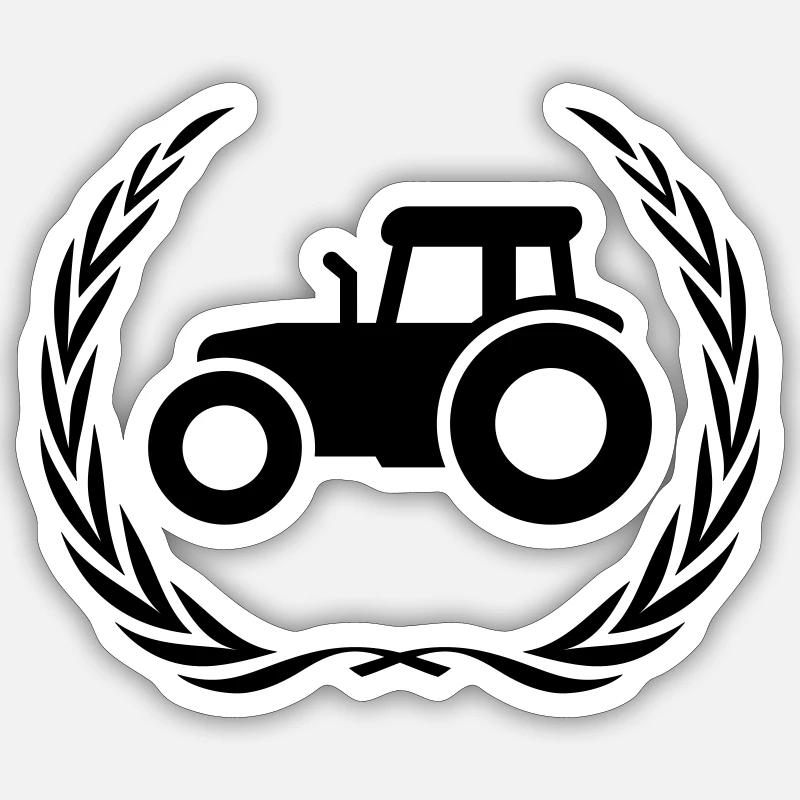 Traktor Symbol Farmer Sticker Größe S (10 x 10 cm)