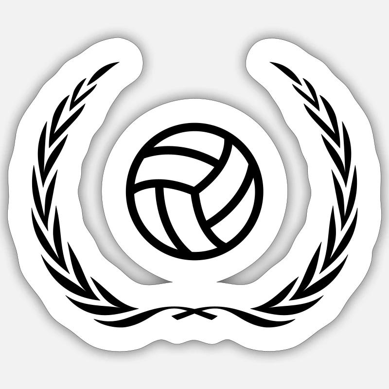Volleyball Icon - Sticker size S (10 x 10 cm) - white matte