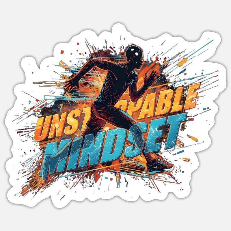 Unaufhaltsamer Mindset Runner Sticker Größe S (10 x 10 cm)