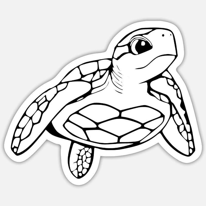 Turtle Turtles - Sticker size S (10 x 10 cm) - white matte