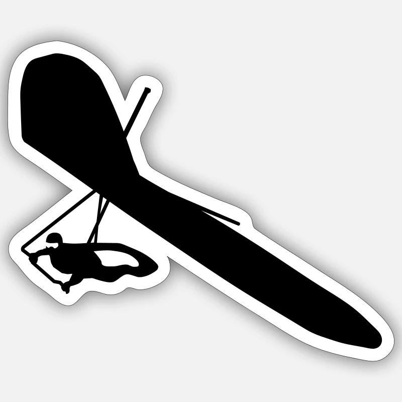 Drachenflieger - Sticker Größe S (10 x 10 cm) - Mattweiß