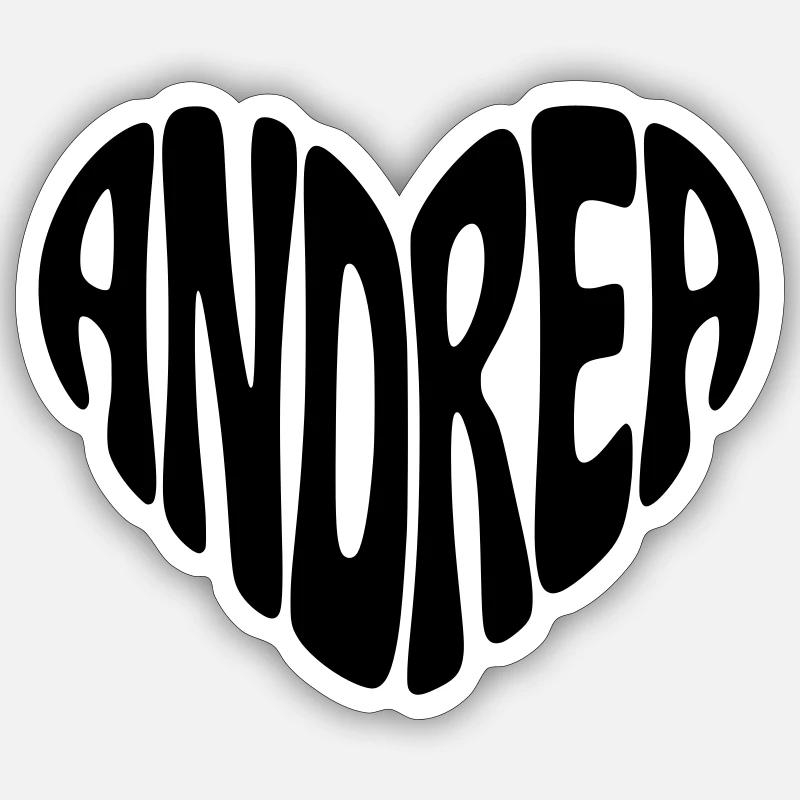 Andrea Herz - Sticker taille S (10 x 10 cm) - blanc mat