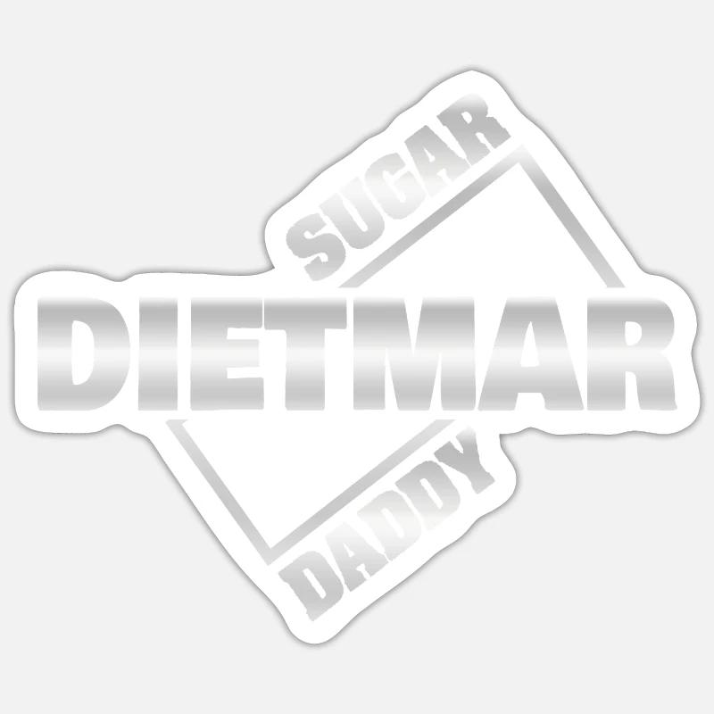 Sugar Daddy Dietmar - Sticker taille S (10 x 10 cm) - blanc mat