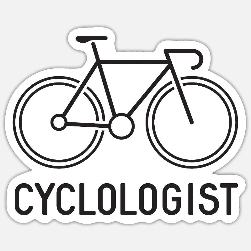 cyclologue - Sticker taille S (10 x 10 cm) - blanc mat