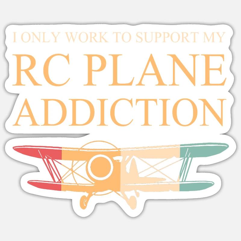 Model Airplane Model Airplane - Sticker size S (10 x 10 cm) - white matte
