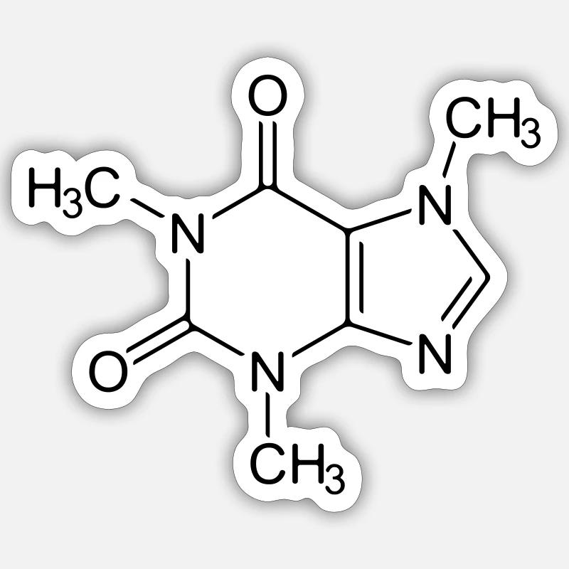 Caffeine - Sticker size S (10 x 10 cm) - white matte