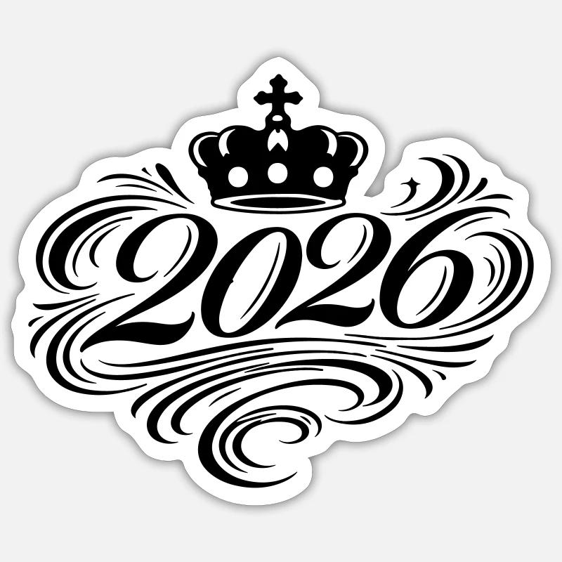 Noble 2026 - Sticker taille S (10 x 10 cm) - blanc mat