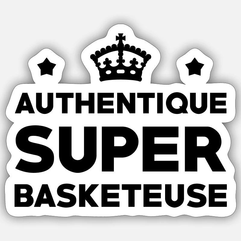 Authentic Super Basketball Player - Sticker size S (10 x 10 cm) - white matte