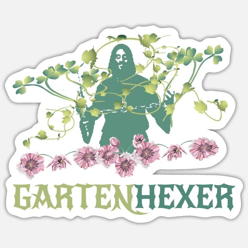 Gartenhexer - Sticker size S (10 x 10 cm) - white matte