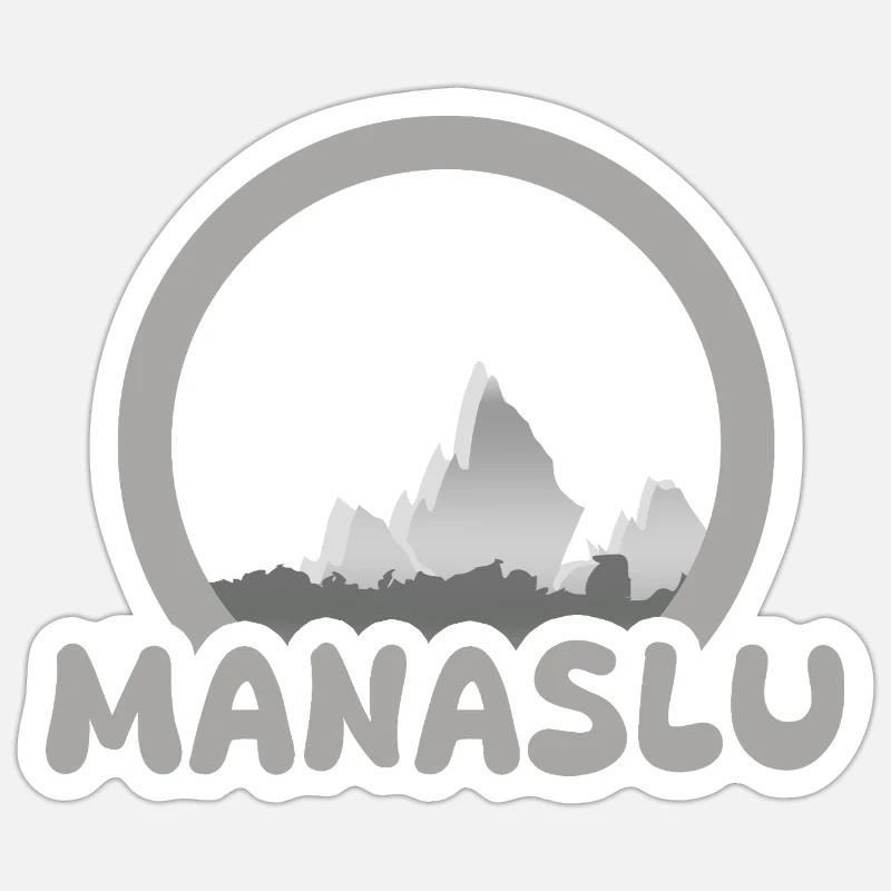 MANASLU - Sticker size S (10 x 10 cm) - white matte