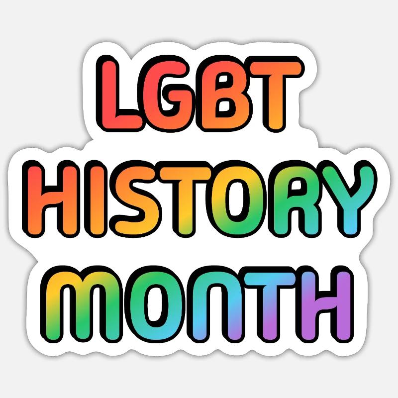 Mois de l’histoire LGBT - Sticker taille S (10 x 10 cm) - blanc mat