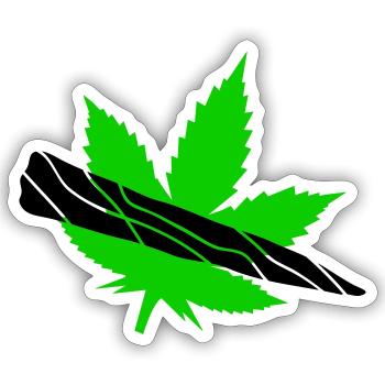 Grünes Blatt-Silhouette-Design - Sticker Größe S (10 x 10 cm) - Mattweiß - Vorne