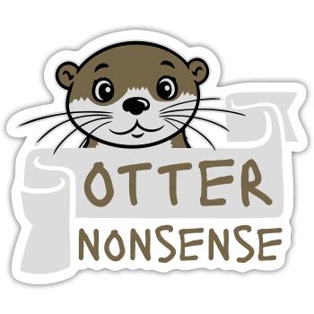 Otter Nonsense Lustig Wortspiel Otter Liebe Spruch - Sticker Größe S (10 x 10 cm) - Mattweiß - Vorne