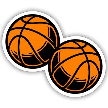 Basketball Symbol Team - Sticker Größe S (10 x 10 cm) - Mattweiß - Vorne