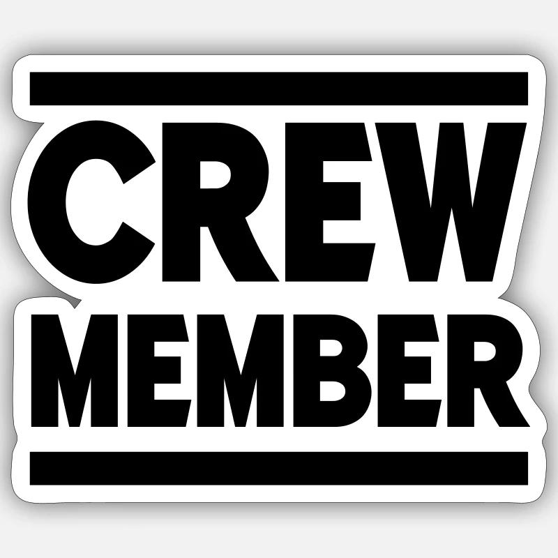 membre d’équipage - Sticker taille S (10 x 10 cm) - blanc mat