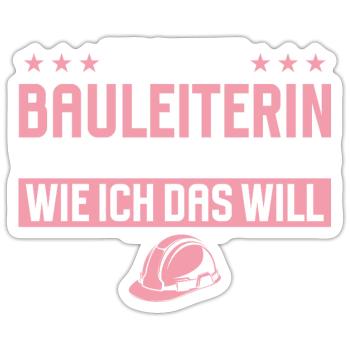 Construction Manager Funny Saying Construction Site - Sticker size S (10 x 10 cm) - white matte - Front