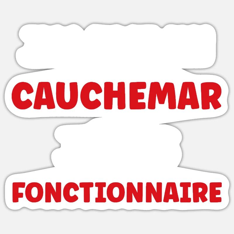 Fonctionnaire - Sticker taille S (10 x 10 cm) - blanc mat
