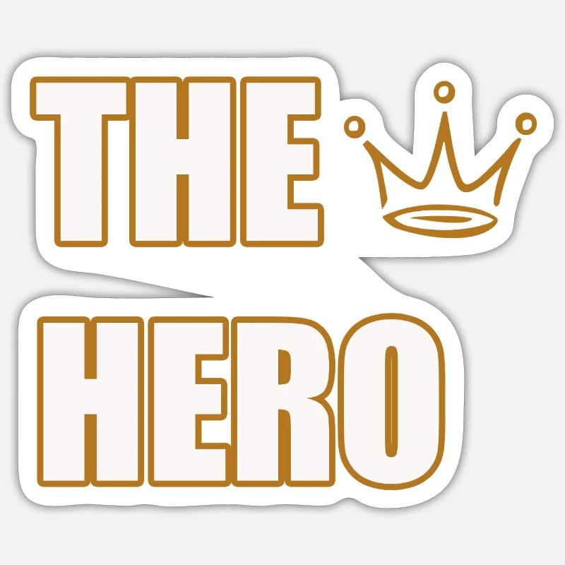 THE HERO – Bold & Powerful Statement Design Sticker size S (10 x 10 cm)