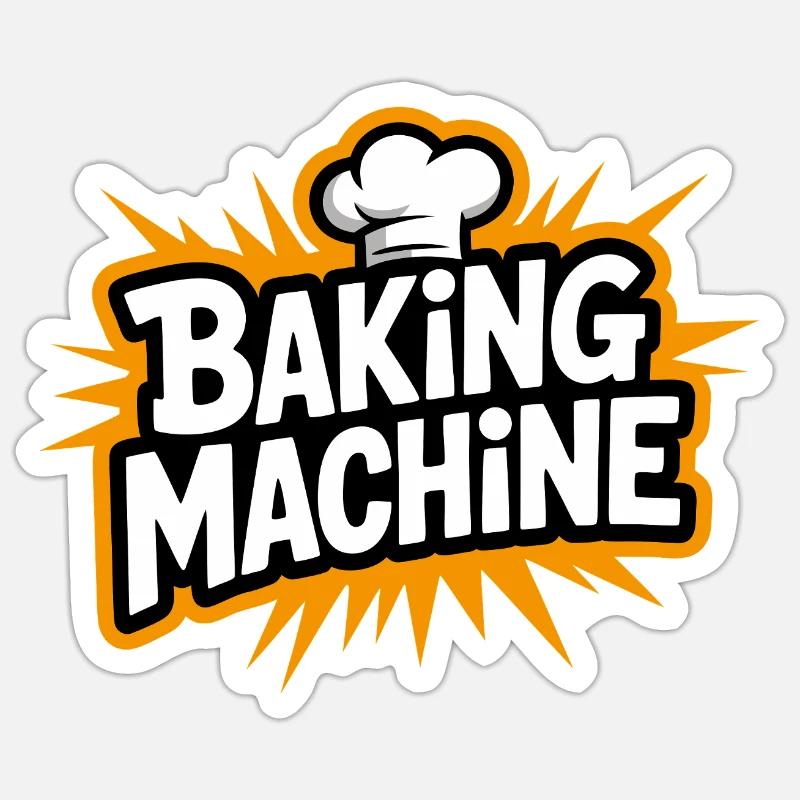 Baking Machine Fun Sticker size S (10 x 10 cm)
