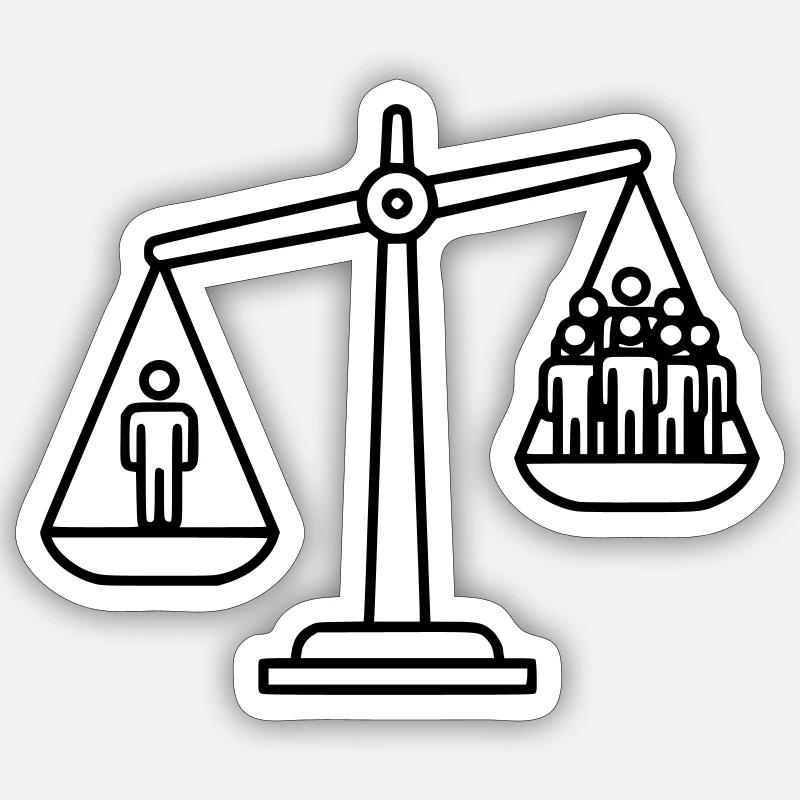 Libra Justice Concept Sticker size S (10 x 10 cm)