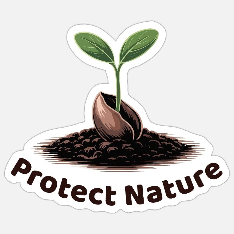 Protéger la nature Sticker taille S (10 x 10 cm)