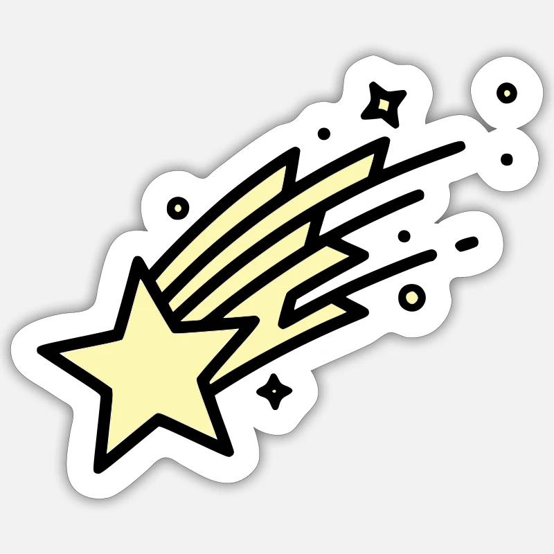 Une bande dessinée Shooting Star Comet Sticker taille S (10 x 10 cm)