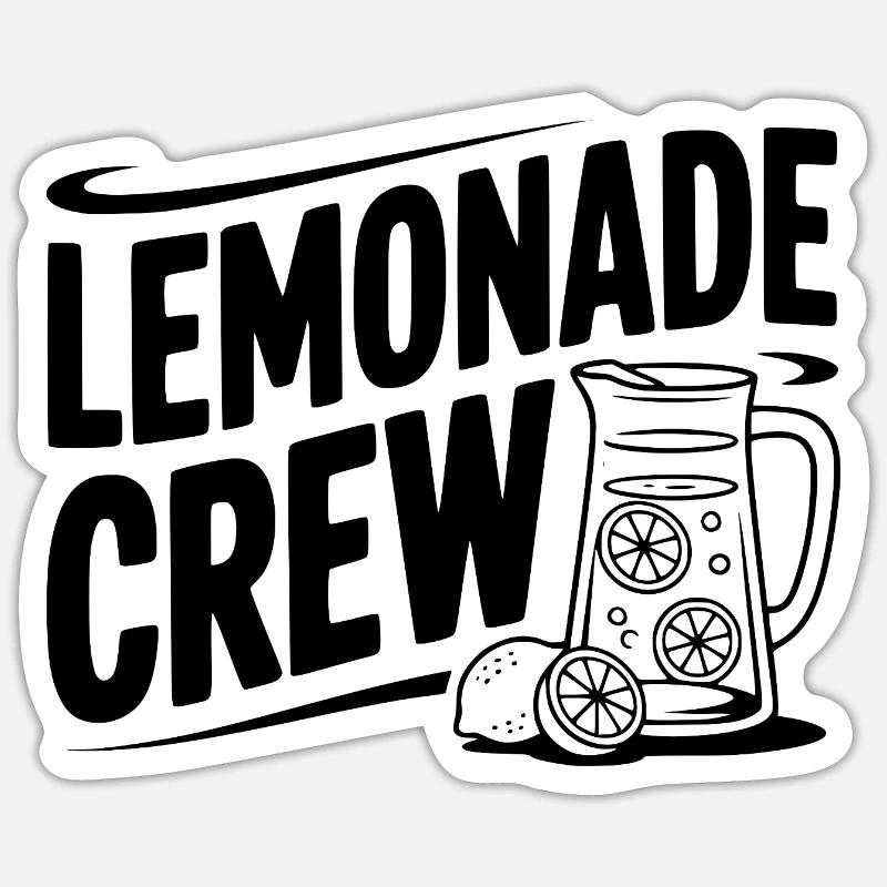Lemonade Crew - Sticker Größe S (10 x 10 cm) - Mattweiß