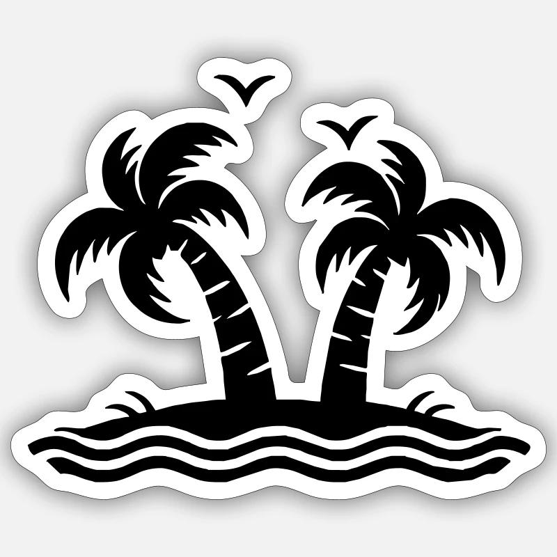 Palmiers Sticker taille S (10 x 10 cm)