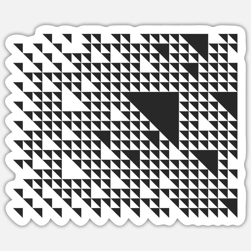 geometric triangles pattern design - Sticker size S (10 x 10 cm) - white matte