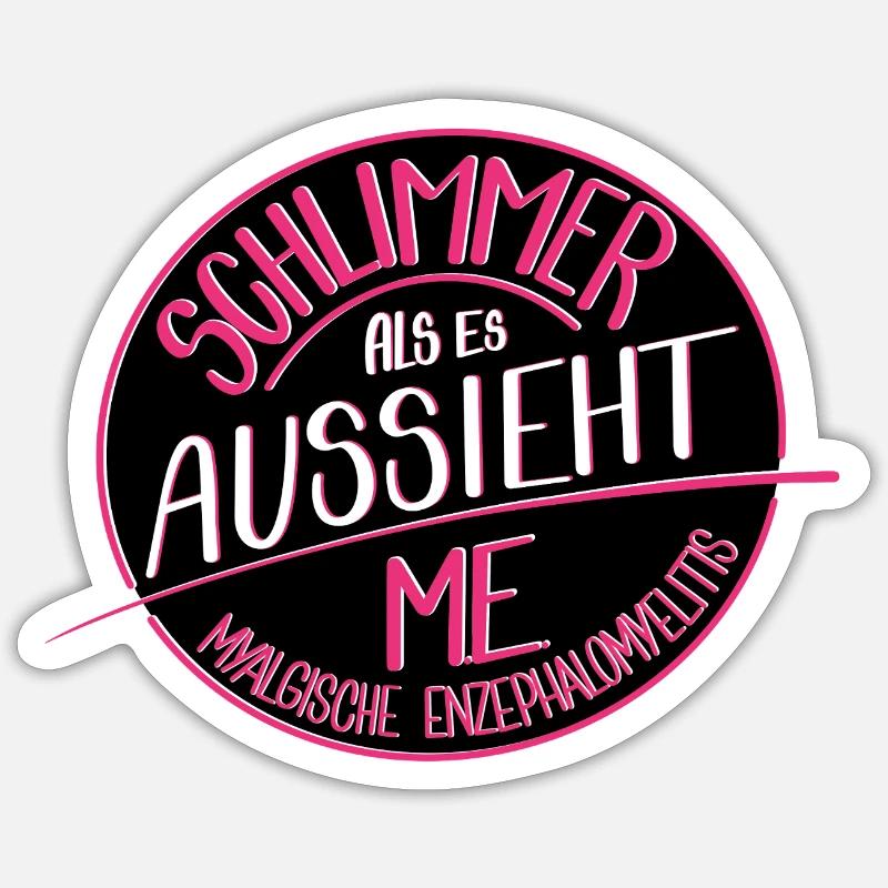 Schlimmer als es aussieht, M.E. - Sticker Größe S (10 x 10 cm) - Mattweiß