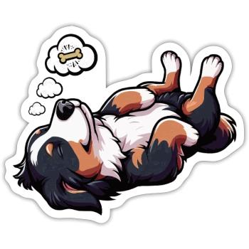 Berner Sennenhund Sennenhunde Sennen Besitzer - Sticker Größe S (10 x 10 cm) - Mattweiß - Vorne