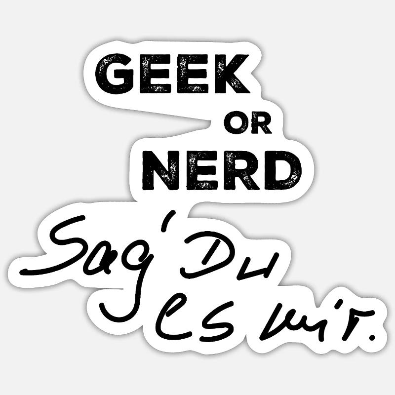 GEEK or NERD - Sticker size S (10 x 10 cm) - white matte