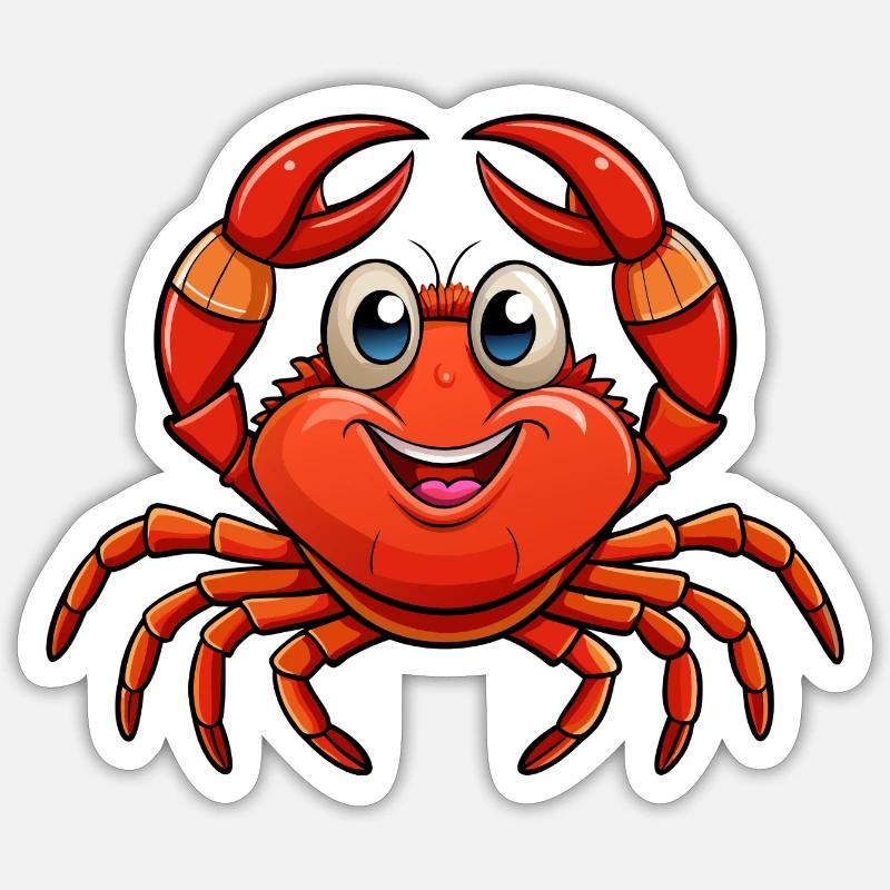Krabbe Sticker Größe S (10 x 10 cm)