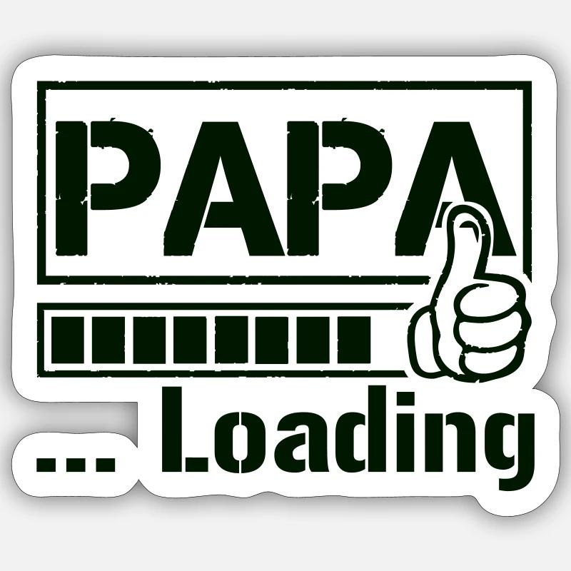 papa_loading_1 - Sticker size S (10 x 10 cm) - white matte