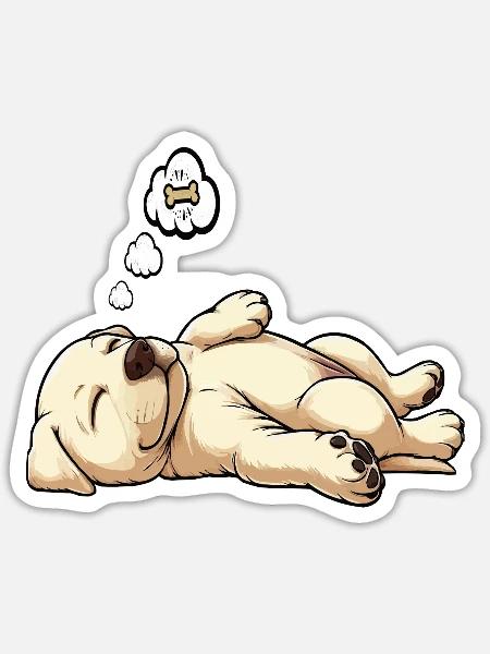 Labrador Labradorbesitzer Labradorliebhaber - Sticker Größe S (10 x 10 cm) - Mattweiß