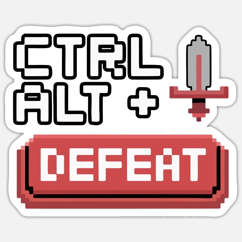 Strg Alt Entfernen Pixel Design - Sticker Größe S (10 x 10 cm) - Mattweiß