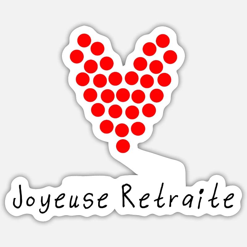 RETRAITE. RETRAITE. RETRAITEE. RETRAITE - Sticker taille S (10 x 10 cm) - blanc mat