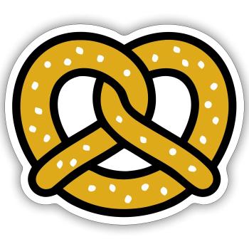 Pretzel Bavaria Pretzel Baker Beer Garden Folk Festival - Sticker size S (10 x 10 cm) - white matte - Front