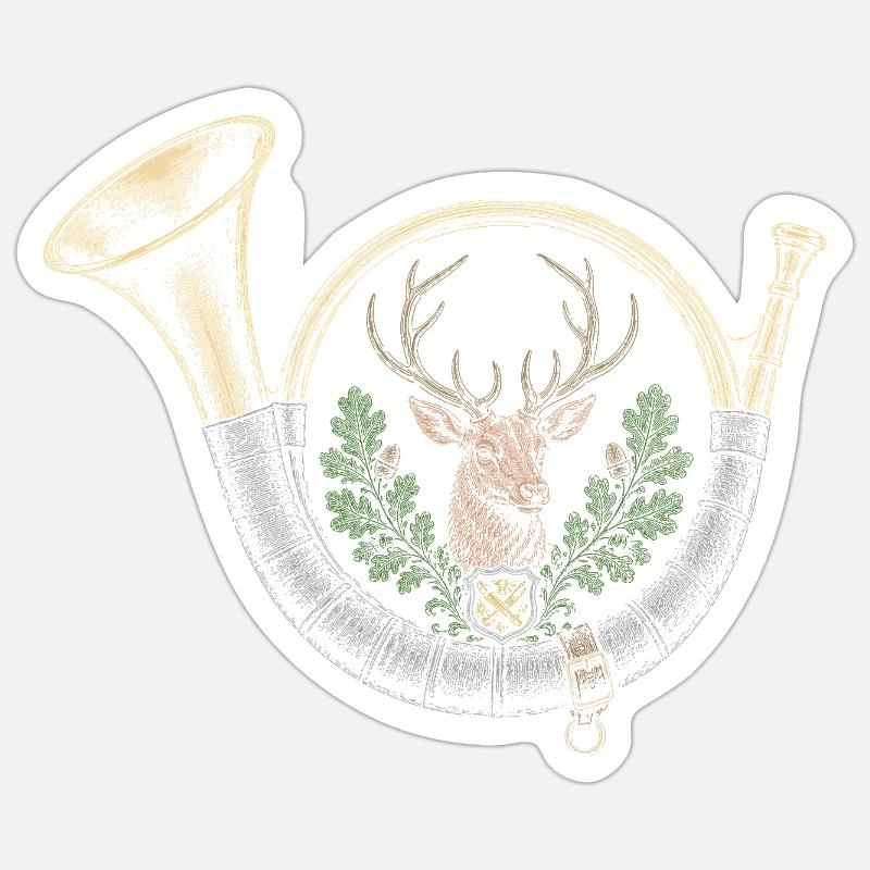 clairon - Sticker taille S (10 x 10 cm) - blanc mat