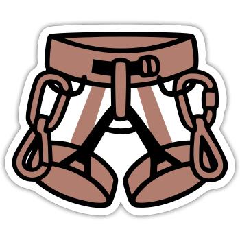 Harnais d’escalade Alpinisme Escalade Salle d’escalade - Sticker taille S (10 x 10 cm) - blanc mat - Devant