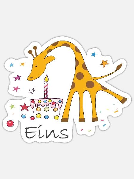 Geburtstag - Sticker Größe S (10 x 10 cm) - Mattweiß