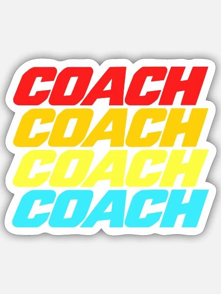 Coach - Trainer - Training - Sport - Geschenkidee - Sticker Größe S (10 x 10 cm) - Mattweiß