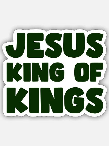 Jesus König der Könige - Sticker Größe S (10 x 10 cm) - Mattweiß