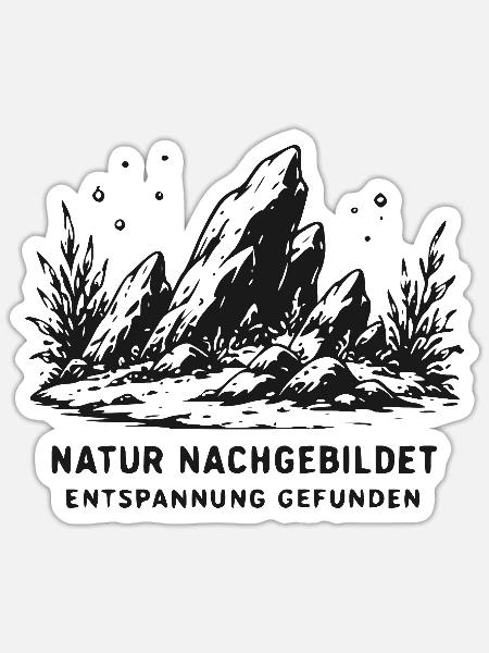 Naturnachgebildete Felslandschaft - Sticker Größe S (10 x 10 cm) - Mattweiß
