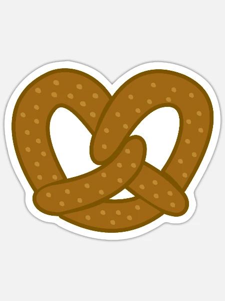 Eine gesalzene Brezn - Sticker Größe S (10 x 10 cm) - Mattweiß