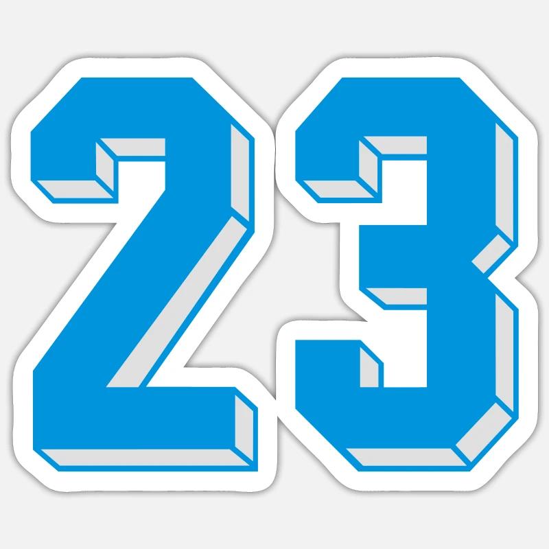 dreiundzwanzig - Sticker Größe S (10 x 10 cm) - Mattweiß