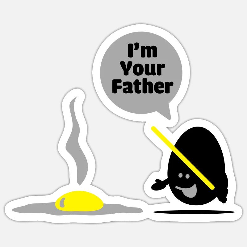 egg vader - Sticker Größe S (10 x 10 cm) - Mattweiß