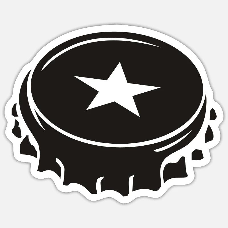 KRONKORKEN STAR - Sticker taille S (10 x 10 cm) - blanc mat